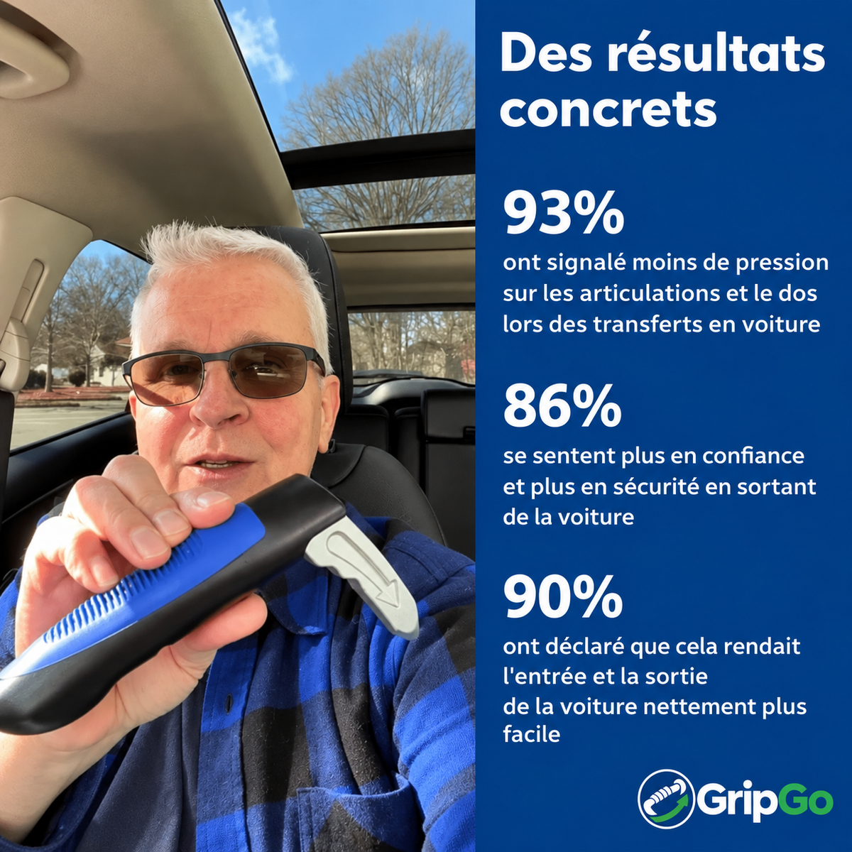 Poignée d'aide pour voiture Gripgo